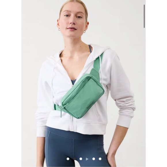 Athleta All About Large Crossbody Belt Bag Juniper Green - Picture 2 of 6